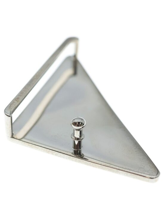 Prada Triangle Logo Metal Belt Buckle Green main image 4